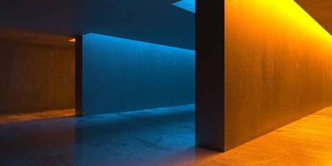 Abstract architecture interior background. Modern concrete room