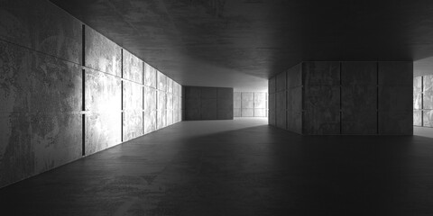 Abstract architecture interior background. Modern concrete room