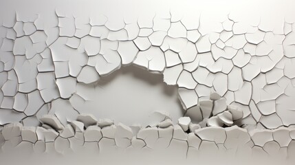 white wall with cracks.