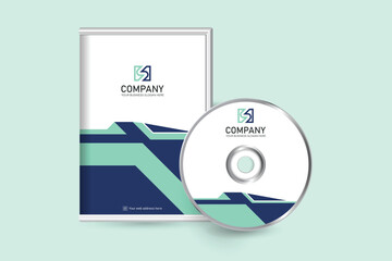 Modern business DVD case and disc label template design