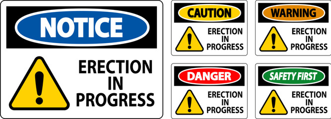 Danger Sign Erection In Progress.