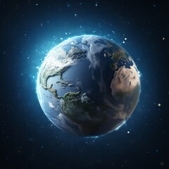 a planet earth in space