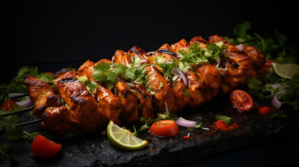 Chiken tikka food photography kebab