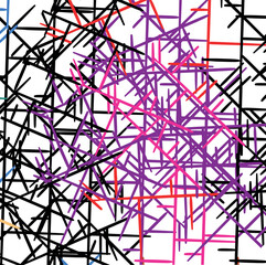 Colored abstract background with thin sticks or lines