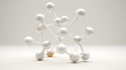 molecule atom abstract clean structure white scientific minimal background