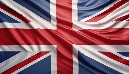 United Kingdom Silky Waving Flag Generative AI