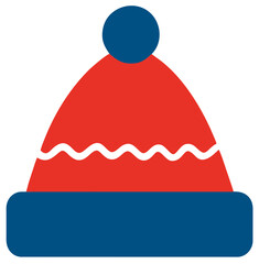 Santa hat isolated on white red