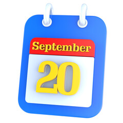 icon calendar 3D Rendering