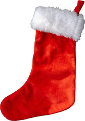 christmas stocking isolated on white