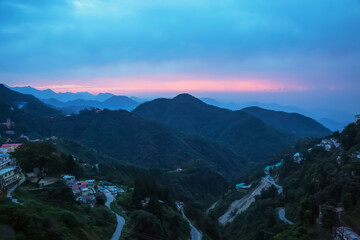 Himalayas morning view from Kasar jungle resort,Almora,Uttarakhand