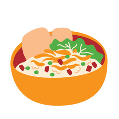 Indonesian Food Nasi Goreng Vector 