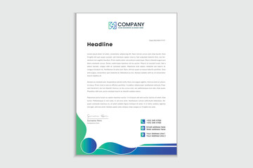 Professional corporate business letterhead template