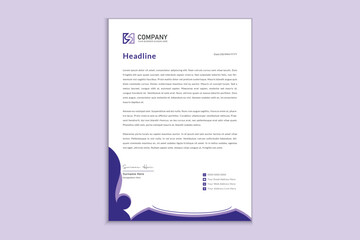 Professional corporate business letterhead template