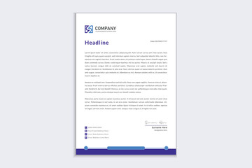 Professional corporate business letterhead template