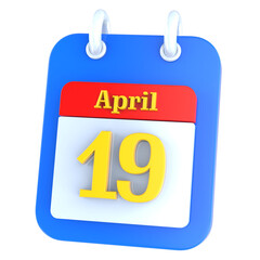 icon calendar 3D Rendering