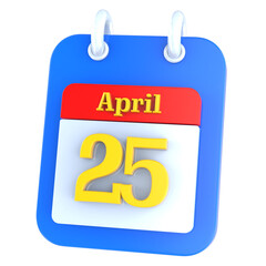 icon calendar 3D Rendering