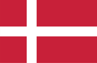 Fototapeta premium Denmark flag scandinavia dannebrog nordic europe. Danish flag vector national logo background design.