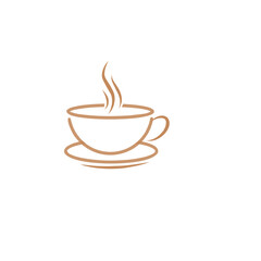 Cup of coffee.  cup of tea. hot coffee in the cup. hot tea in the cup.