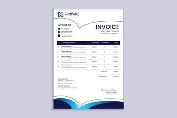 Creative professional invoice design for corporate business 