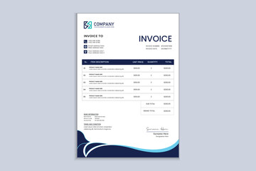 Creative professional invoice design for corporate business 
