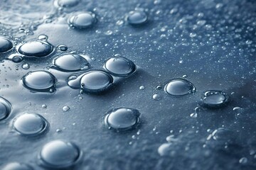 water drops on blue background