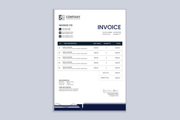 Creative professional invoice design for corporate business 