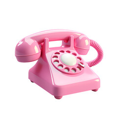 Pink landline illustration, material, icon, vector, decorative design element, transparent background, app icon, 3D rendering