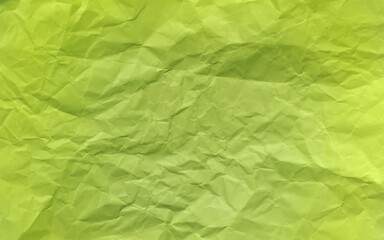 Green crumpled paper sheets background texture. Pros and cons concept.