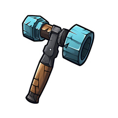 Carpenter hammer, hammer illustration, material, icon, vector, decorative design element, transparent background, game illustration