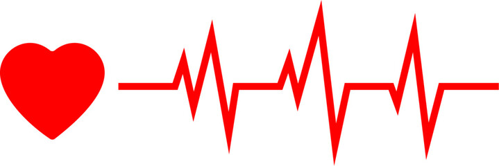 Heart beat vector line icon