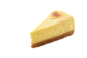 Cheesecake sliced.