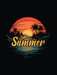 Summer t shirt design