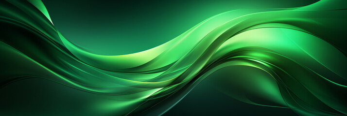 Obraz premium Modern green Neon Wavy Flow Background_