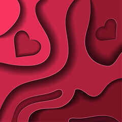 red hearts background