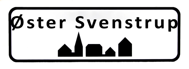 City sign of Øster Svenstrup - Øster Svenstrup Byskilt