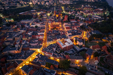 Torun New Town during sunset, Poland - obrazy, fototapety, plakaty