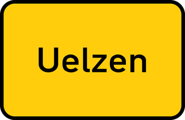 City sign of Uelzen - Ortsschild von Uelzen