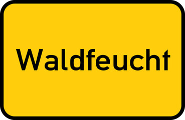 City sign of Waldfeucht - Ortsschild von Waldfeucht
