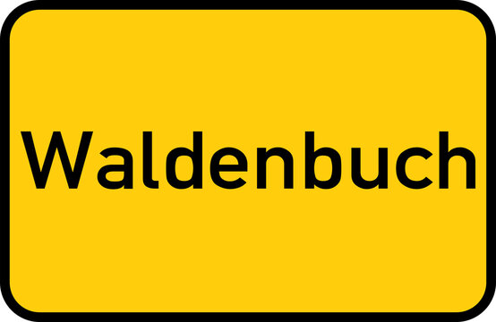 City sign of Waldenbuch - Ortsschild von Waldenbuch