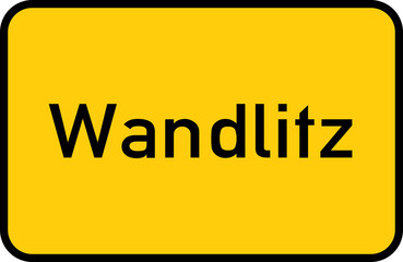 City sign of Wandlitz - Ortsschild von Wandlitz