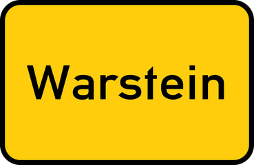 City sign of Warstein - Ortsschild von Warstein