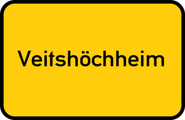 City sign of Veitshöchheim - Ortsschild von Veitshöchheim