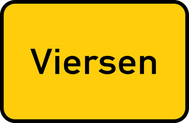 City sign of Viersen - Ortsschild von Viersen