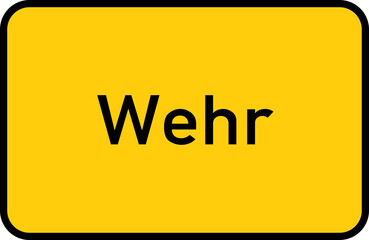 City sign of Wehr - Ortsschild von Wehr