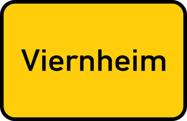 City sign of Viernheim - Ortsschild von Viernheim