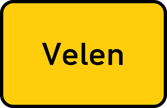 City sign of Velen - Ortsschild von Velen