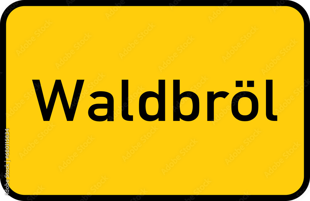 Wall mural City sign of Waldbröl - Ortsschild von Waldbröl