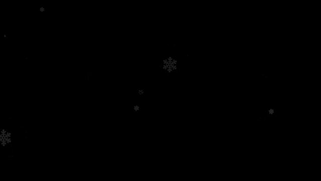 Freezing and winter overlay, frost layer and ice over freeze effect covering black background, snowflakes grow and cover surface, frozen snow VFX transition for Christmas and wintertime holiday design
