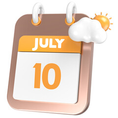 icon calendar 3D Rendering