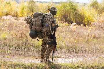 Ukrainian soldier in military uniform 